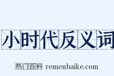 小时代反义词是什么意思的图片